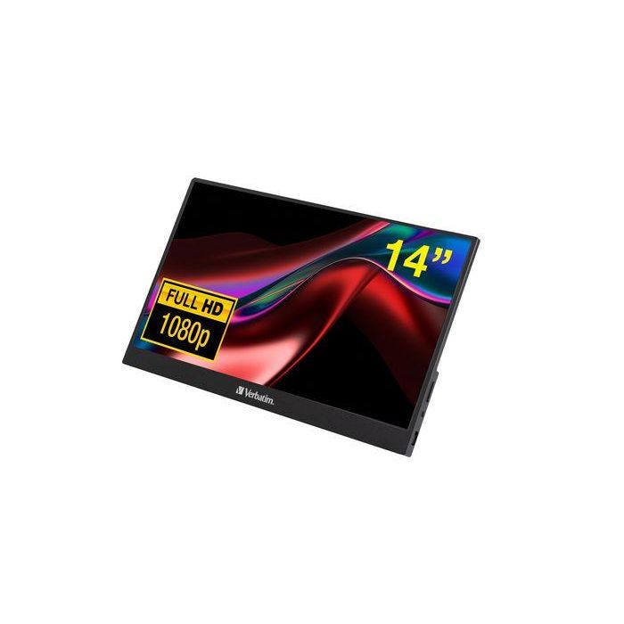 Monitor Portátil Verbatim PM-14 14"/ Full HD/ Multimedia/ Negro Monitor Portátil Verbatim PM-14 14"/ Full HD/ Multimedia/ Negro