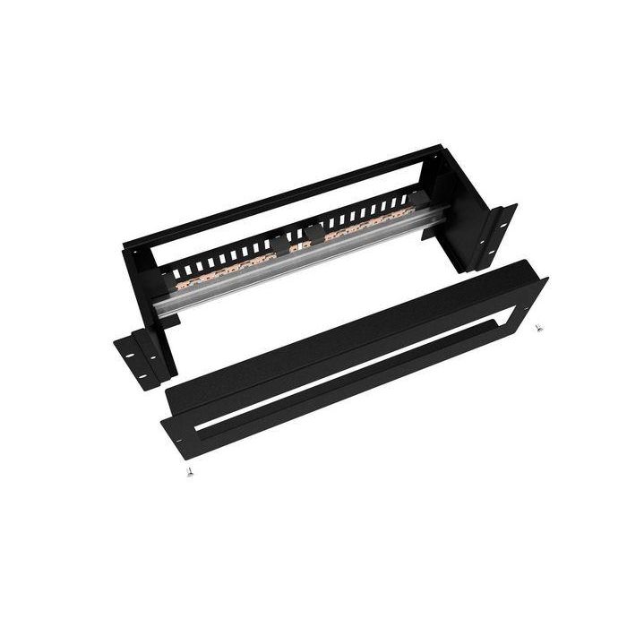 Lanview MÓDULO ELÉCTRICO/DIN RAIL 3U 19" para Armarios de Distribución Eléctrica - Negro 1