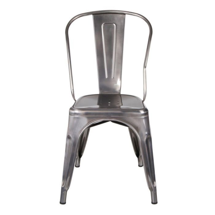 Silla Apilable Plata Metal Dallas 45 X 52,50 X 85 cm