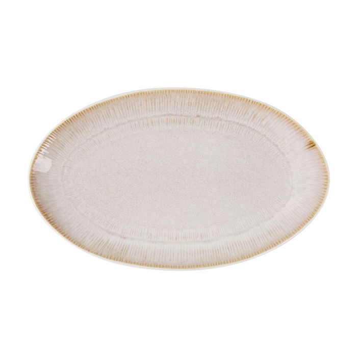 La Mediterranea Bandeja Calobra Crema 33.8 cm x 20.3 cm x 3.1 cm (12 Unidades)