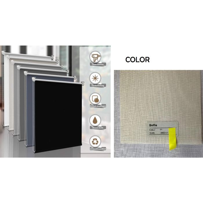 DKD Home Decor Estor Básico Blanco 190 x 160 cm (60% opaco) 2