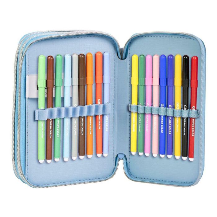Cerdá Plumier Estuche Escolar Frozen con Accesorios Giotto, Azul Oscuro 12.5x6.5x19.5cm, Edad 3+ Años 1 Cerdá Plumier Estuche Escolar Frozen con Accesorios Giotto, Azul Oscuro 12.5x6.5x19.5cm, Edad 3+ Años 1