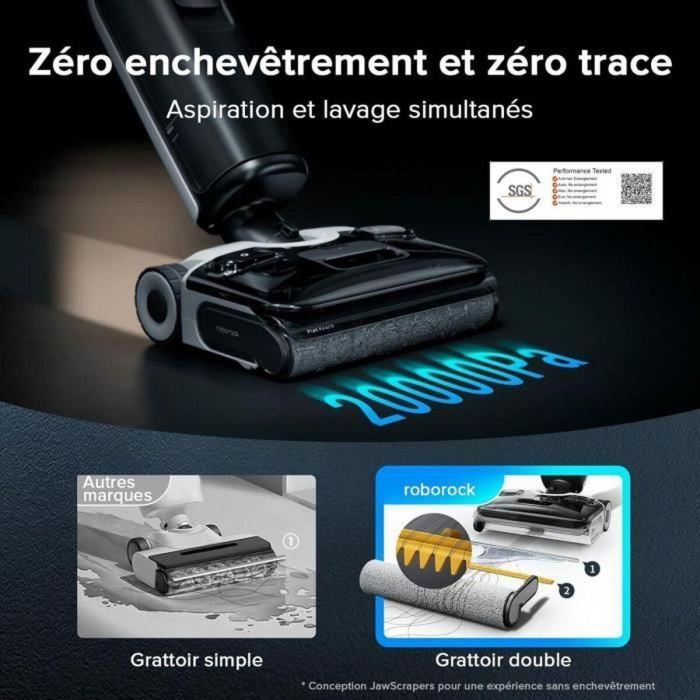 Roborock F25 ACE COMBO Aspiradora Inalámbrica 5 en 1 20 kPa Lavado en Caliente 90 °C Autolimpieza Automática 7