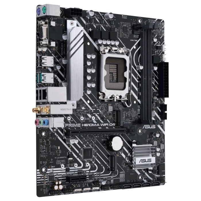 ASUS PRIME H610M-A WiFi DDR4 Placa Base para PC, Socket LGA 1700, Compatible con Intel Core i3/i5/i7/i9, Memoria DDR4, Factor de Forma micro ATX 2