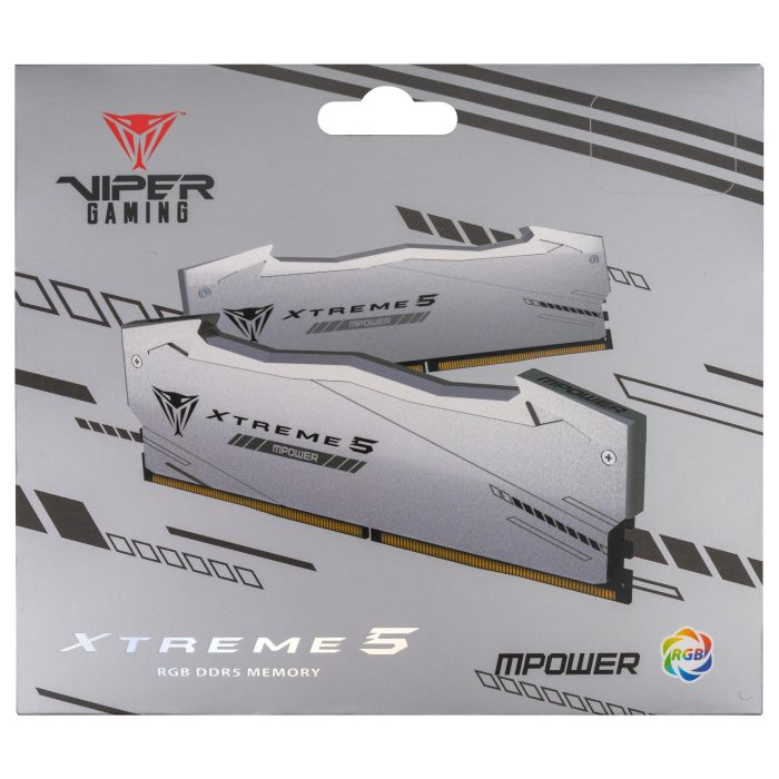Patriot Viper Xtreme 5 RGB 32GB (2x16GB) DDR5 6400MHz CL32 DIMM 288-pin Kit de Memoria RAM con ECC y XMP 3.0, Plata - PVX532G640C32 2 Patriot Viper Xtreme 5 RGB 32GB (2x16GB) DDR5 6400MHz CL32 DIMM 288-pin Kit de Memoria RAM con ECC y XMP 3.0, Plata - PVX532G640C32 2