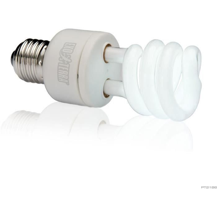 Bombilla fluorescente compacta UVB para terrario - EXO TERRA - Reptile UVB 100 - Clima tropical y subtropical 13W 2 Bombilla fluorescente compacta UVB para terrario - EXO TERRA - Reptile UVB 100 - Clima tropical y subtropical 13W 2