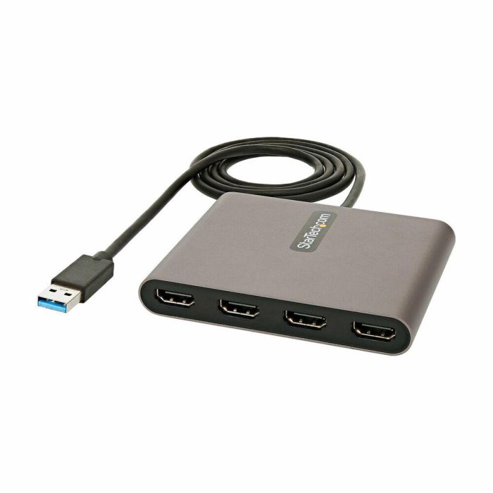Adaptador USB 3.0 a HDMI Startech USB32HD4 Negro Gris Multicolor 1 m Adaptador USB 3.0 a HDMI Startech USB32HD4 Negro Gris Multicolor 1 m