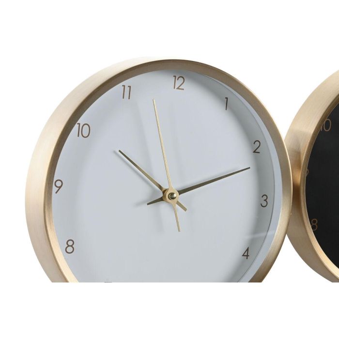Reloj Pared Glam DKD Home Decor Blanco Negro 4.2 x 25.7 x 25.7 cm (2 Unidades) 2 Reloj Pared Glam DKD Home Decor Blanco Negro 4.2 x 25.7 x 25.7 cm (2 Unidades) 2