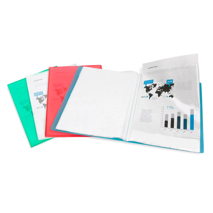 Liderpapel Carpeta Escaparate 10 Fundas Polipropileno DIN A4 Verde Translúcido 9