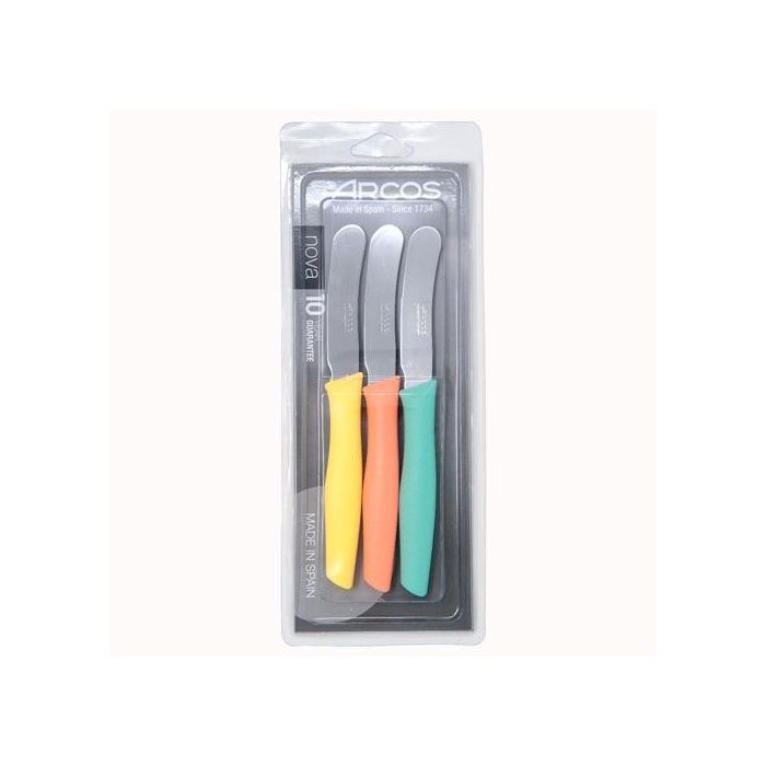 Arcos Cuchillo Mantequilla Serie Nova Juego De 3 Piezas Colores Pastel Arcos Cuchillo Mantequilla Serie Nova Juego De 3 Piezas Colores Pastel