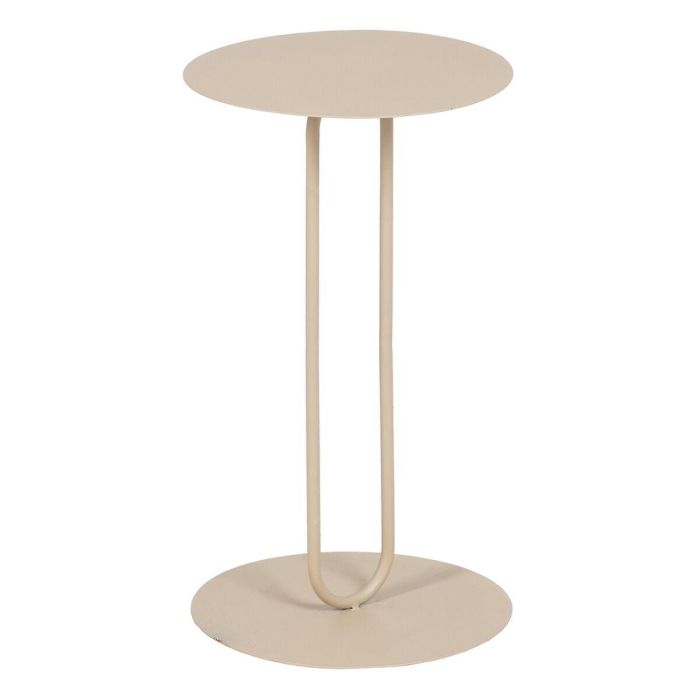 Mesa auxiliar 30,5 x 30,5 x 53 cm Crema Hierro 7 Mesa auxiliar 30,5 x 30,5 x 53 cm Crema Hierro 7