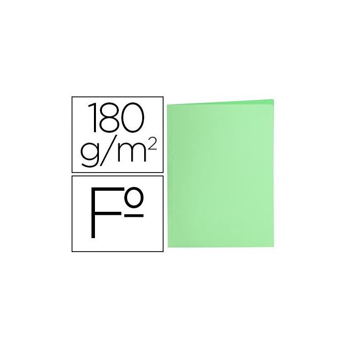 Subcarpeta Liderpapel Folio Verde Pastel 180 gr-M2 50 unidades