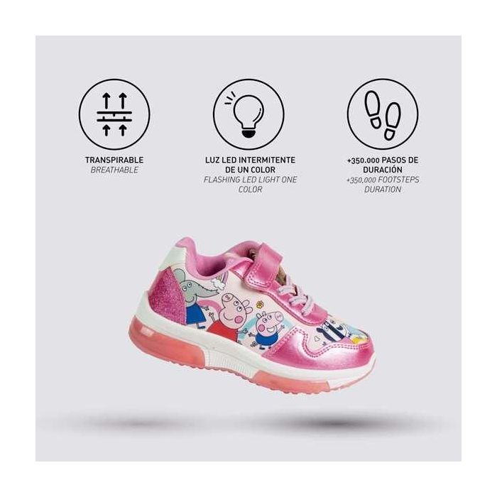 Deportiva suela pvc con luces peppa pig t025 4