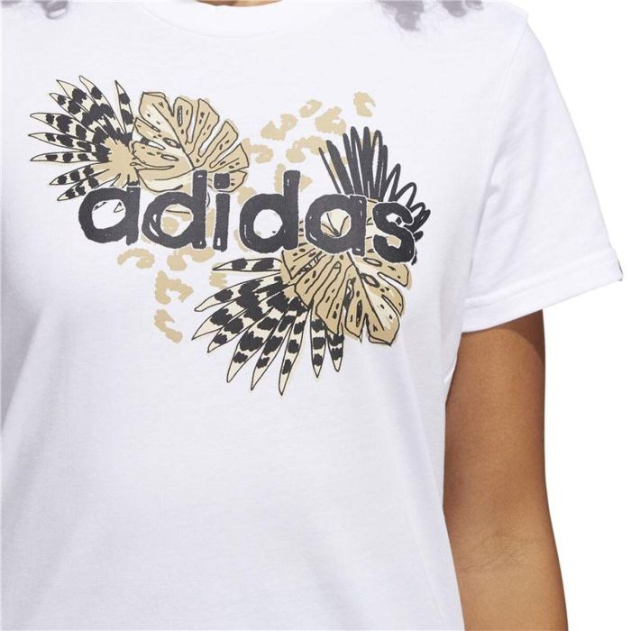 Camiseta de Manga Corta Mujer Adidas H57399 Blanco (XS)