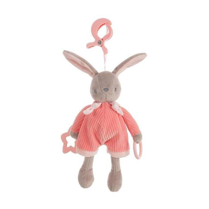 Pinza activity conejo rosa terciopelo 26 cm Pinza activity conejo rosa terciopelo 26 cm