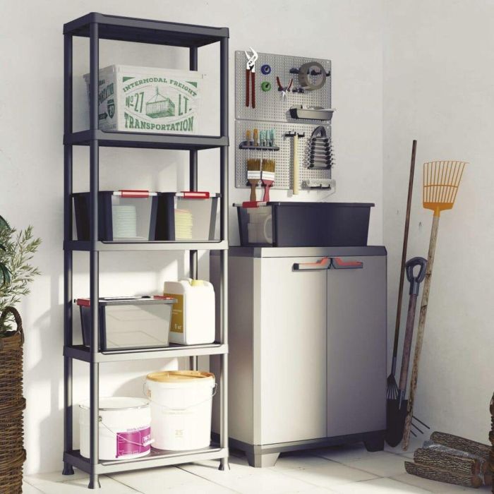 Armario Keter Stilo Gris Polipropileno 68 x 39 x 90 cm 4 Armario Keter Stilo Gris Polipropileno 68 x 39 x 90 cm 4