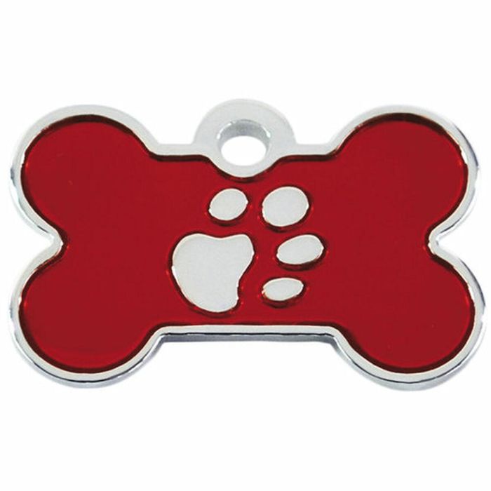 Placa identificativa Imarc Bone Rojo Plateado 1