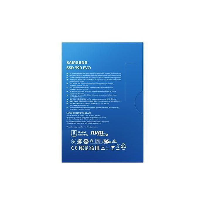Disco SSD Samsung 990 EVO 1TB/ M.2 2280 PCIe 5.0/ Compatible con PS5 y PC/ Full Capacity 4 Disco SSD Samsung 990 EVO 1TB/ M.2 2280 PCIe 5.0/ Compatible con PS5 y PC/ Full Capacity 4