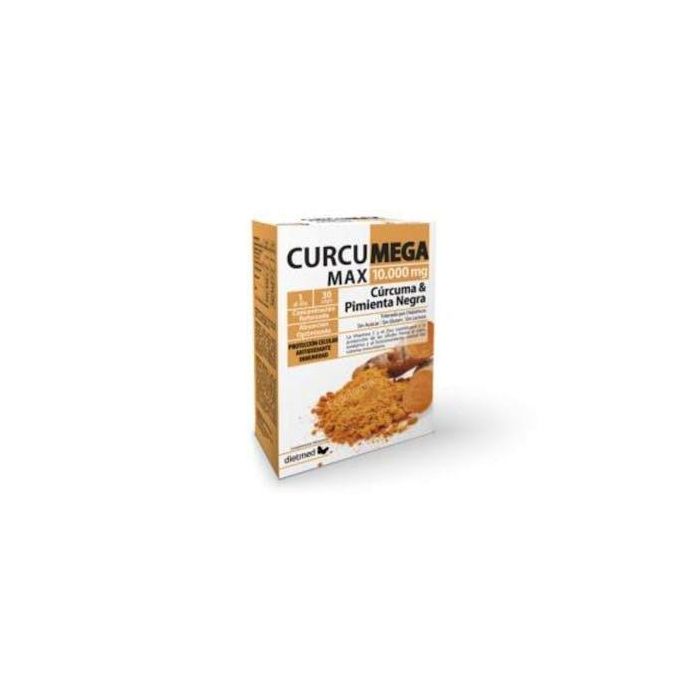 DIETMED Curcumega Max 30 Cápsulas con Cúrcuma y Pimienta Negra para el Sistema Inmune y Protección Celular