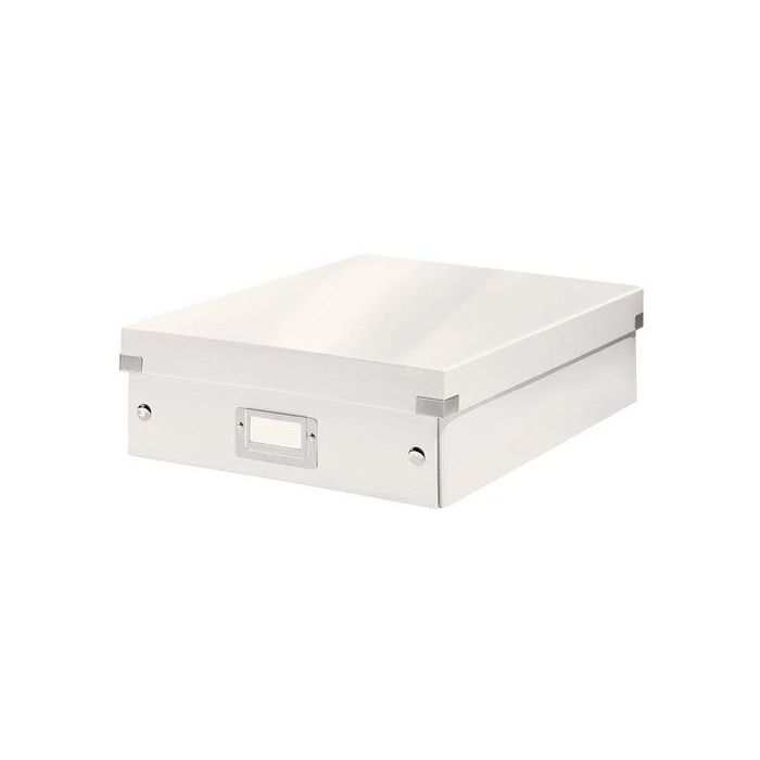 Caja Para Almacenamiento Leitz Click&Store Organizadora 85% Carton Reciclado Mediana 280X100X370 Mm Blanco