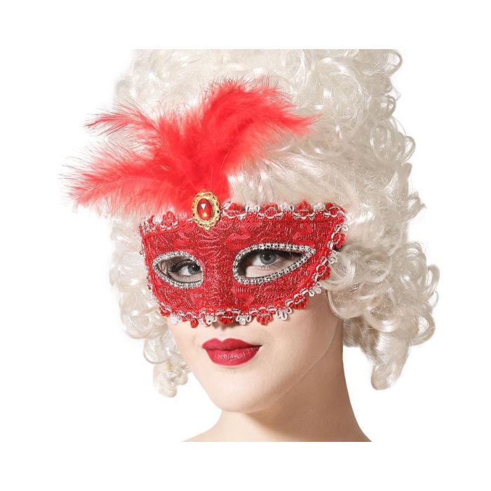 Antifaz Rojo Máscara Veneciana Antifaz Rojo Máscara Veneciana