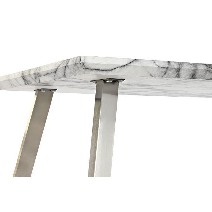 Mesa Centro Moderno DKD Home Decor Blanco Plateado 60 x 44 x 120 cm 2 Mesa Centro Moderno DKD Home Decor Blanco Plateado 60 x 44 x 120 cm 2
