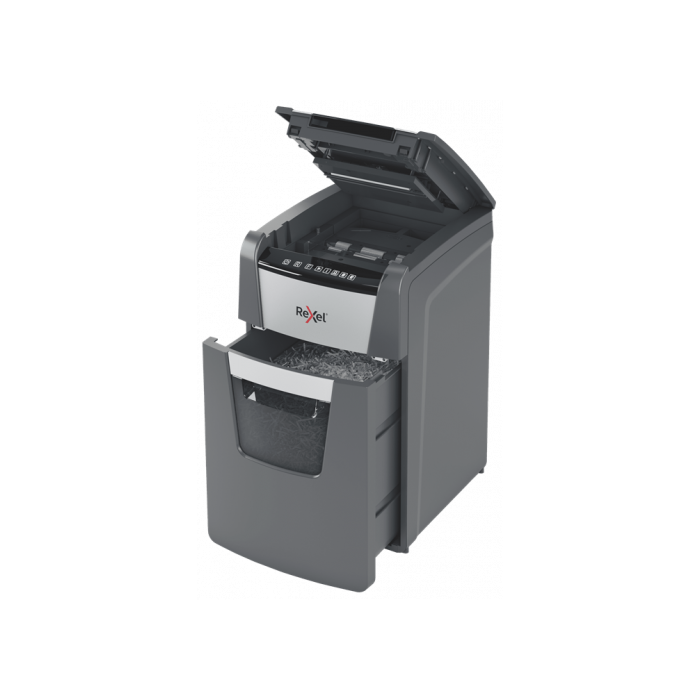 Rexel 2020150XEU Optimum AutoFeed+ 150X Trituradora de Papel Corte Cruzado, 150 Hojas, 44L, 55 dB, Negro/Gris 3 Rexel 2020150XEU Optimum AutoFeed+ 150X Trituradora de Papel Corte Cruzado, 150 Hojas, 44L, 55 dB, Negro/Gris 3