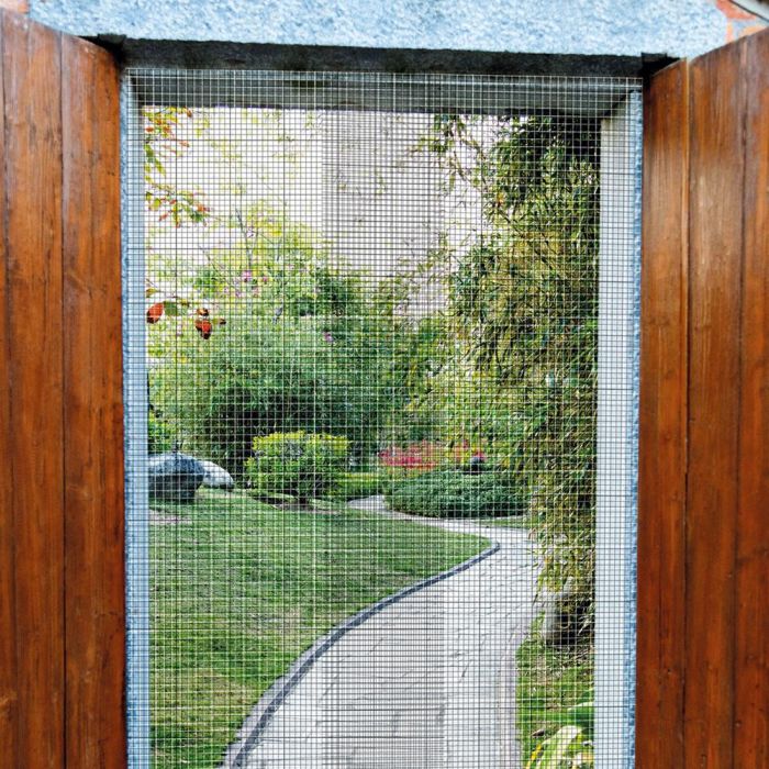 Je cherche une Idee Mosquitera Puerta 220x120 cm - Mantiene insectos fuera, Recortable, Fácil instalación sin clavos ni tornillos 3