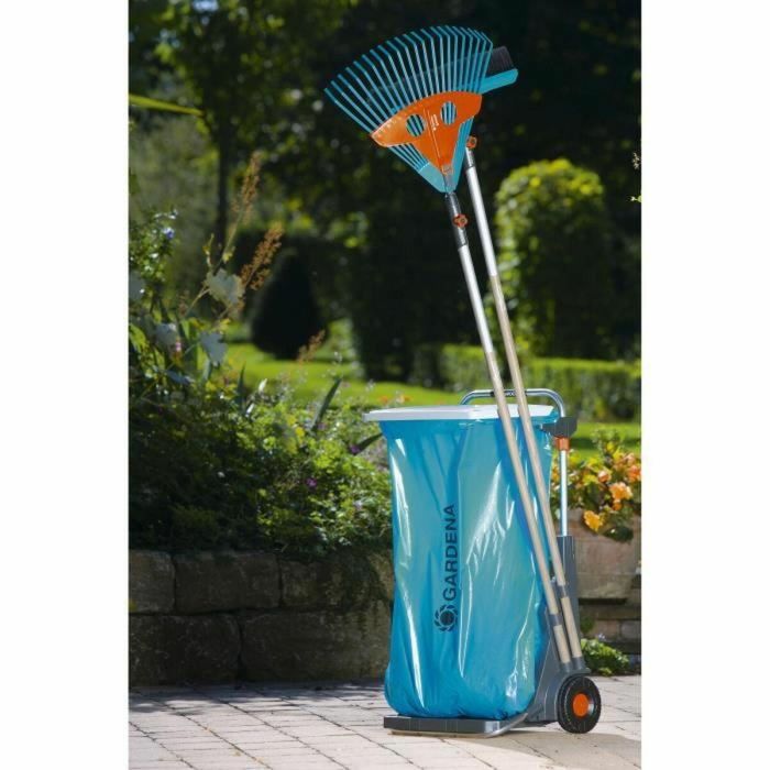Gardena Carro de jardín con tapa, soporte de pared y portabolsas 4 Gardena Carro de jardín con tapa, soporte de pared y portabolsas 4