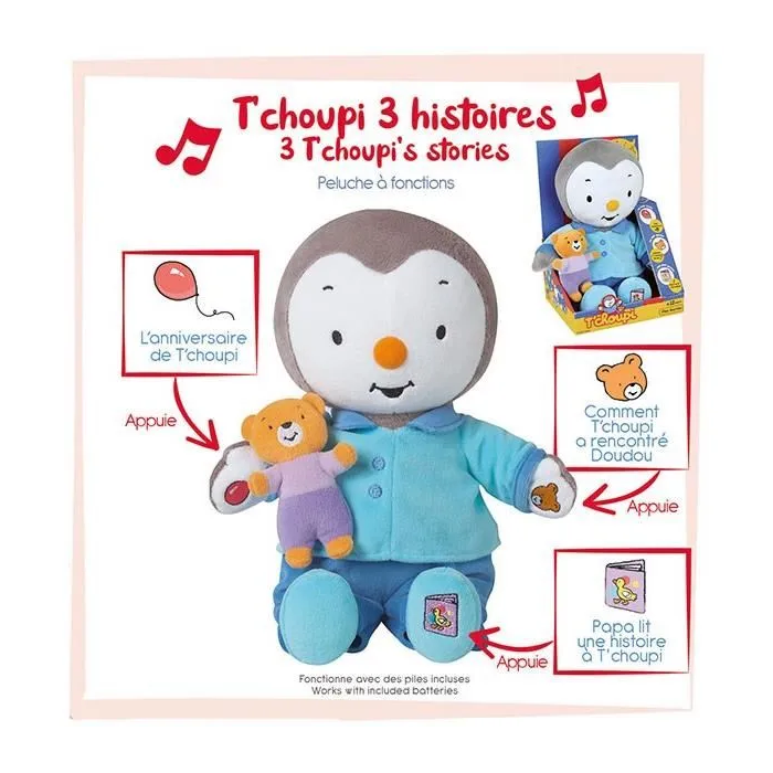 Jemini Peluche T'CHOUPI Cuéntame una Historia ± 30 cm 3