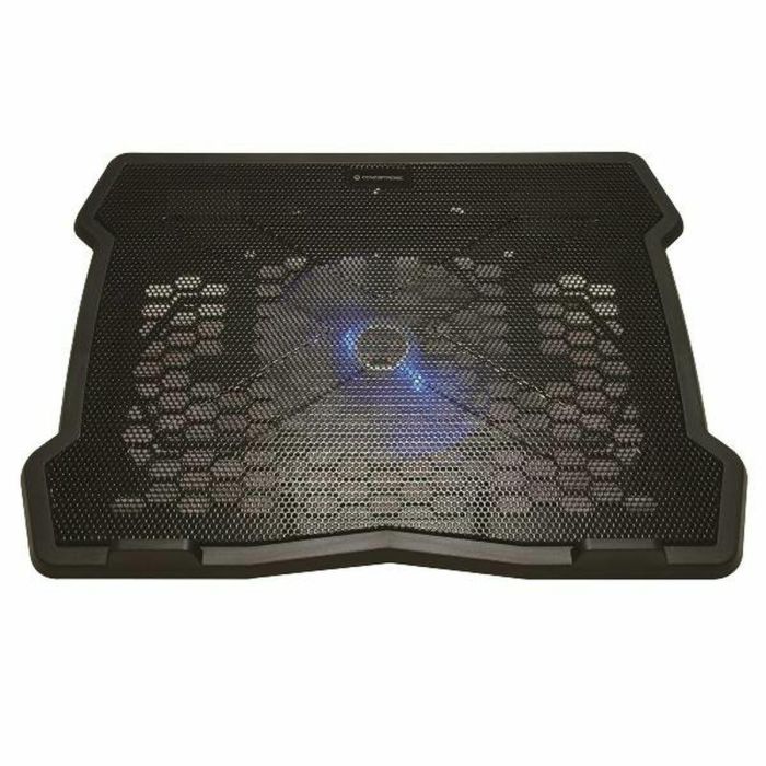 Conceptronic Thana05B Soporte Base Refrigeración para Portátiles hasta 15.6", Ventilador Azul, Negro