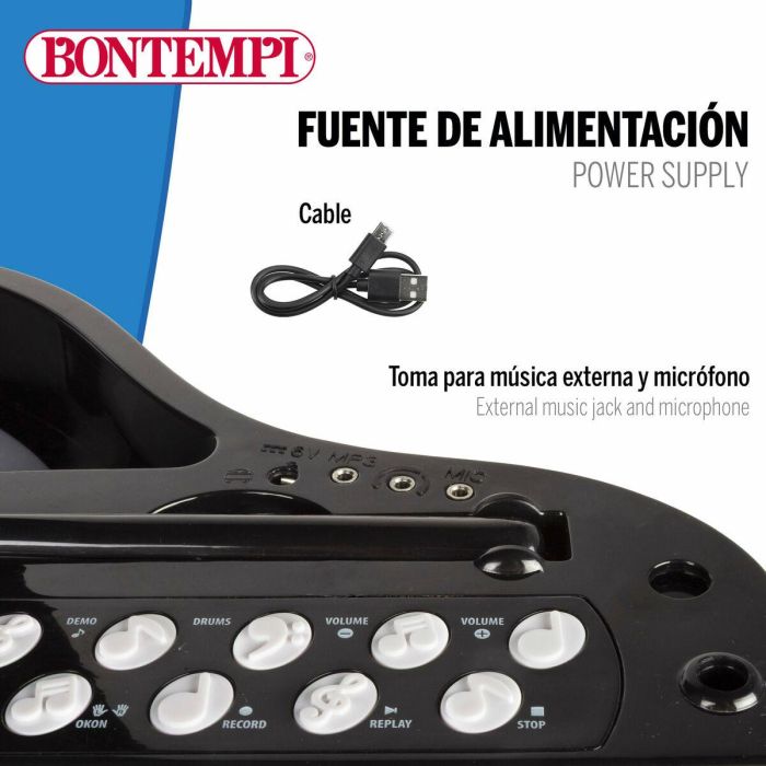 Piano Educativo Aprendizaje Bontempi 40 x 62 x 33 cm (2 Unidades) 4