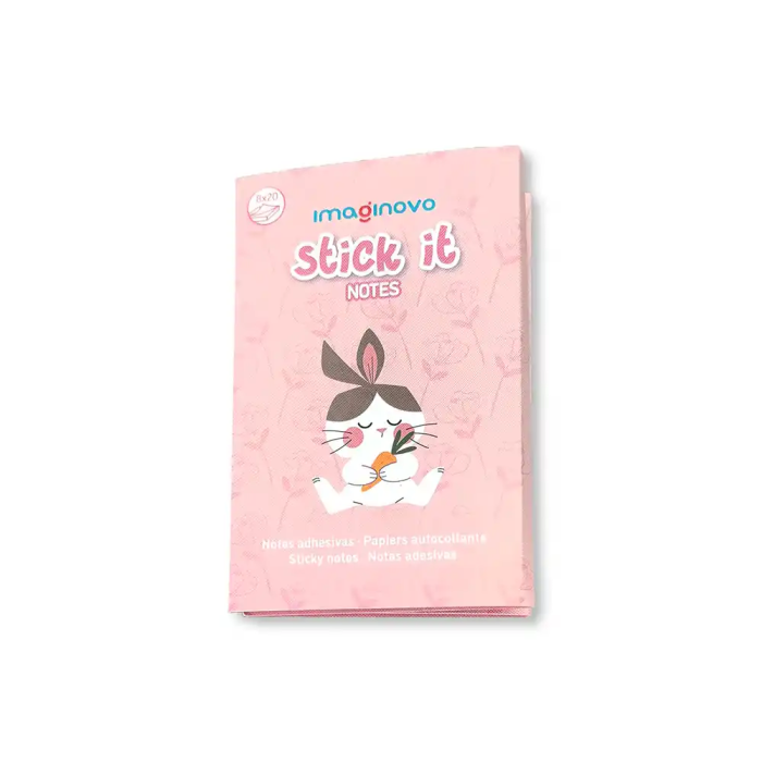 Imaginovo Notas Adhesivas Stick It! Notebook 20 Notas Adhesivas Conejito Tamaños Surtidos 1