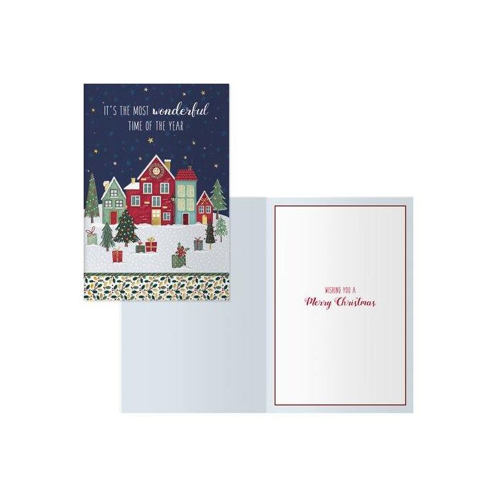 Christmas Dohe 115X170 House 6 unidades