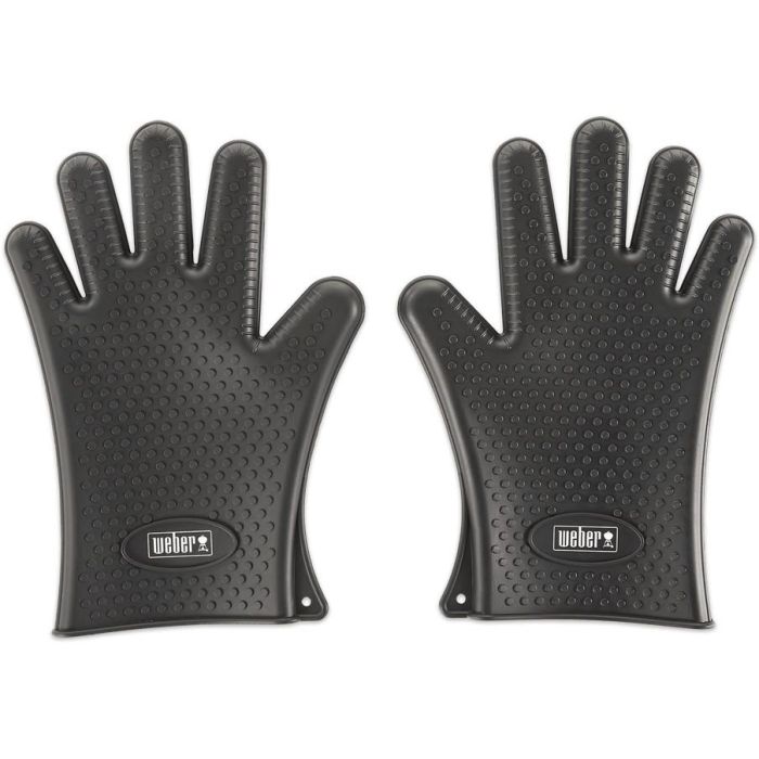 Weber 7017 Guantes de silicona negros para parrilla, resistentes al calor