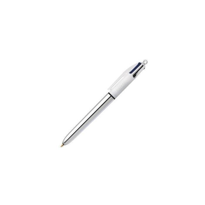 Bic Bolígrafo 4 Colores Shine Silver Cuerpo Blanco-Plateado Caja 12 Ud Bic Bolígrafo 4 Colores Shine Silver Cuerpo Blanco-Plateado Caja 12 Ud