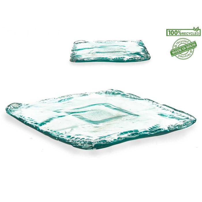 Centro Vidrio Inca Cuadrado 28Cm Giftdecor (2 Unidades) Centro Vidrio Inca Cuadrado 28Cm Giftdecor (2 Unidades)