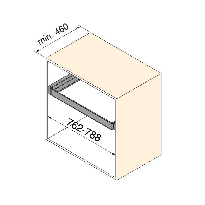 Emuca Kit de cajón zapatero extraíble para armarios Quartz, regulable, módulo 700mm, Acero, aluminio y plástico, Titanio 12