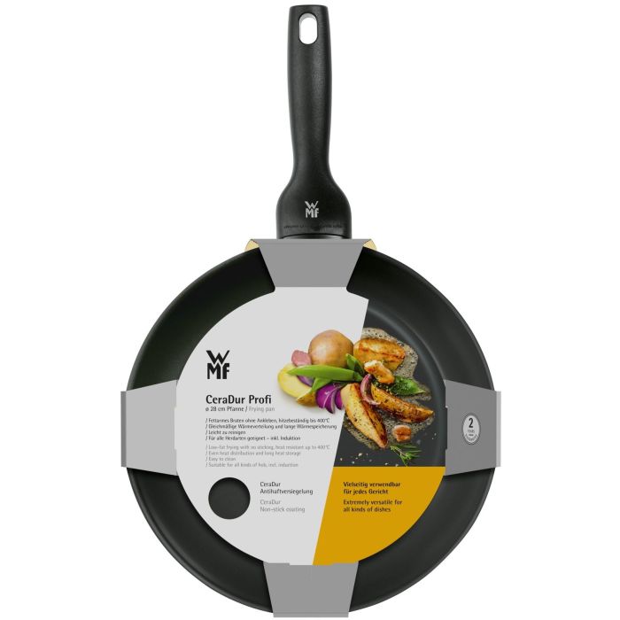 WMF 0744286021 Sartén Multiuso CeraDur Profi de 28 cm, Antiadherente Cerámico, Acero Inoxidable, Inducción, Negro 3 WMF 0744286021 Sartén Multiuso CeraDur Profi de 28 cm, Antiadherente Cerámico, Acero Inoxidable, Inducción, Negro 3