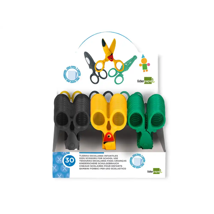 Liderpapel Tijera 12cm para Papel, Cartón y Pasta de Modelar (No para Pelo) 6 Liderpapel Tijera 12cm para Papel, Cartón y Pasta de Modelar (No para Pelo) 6