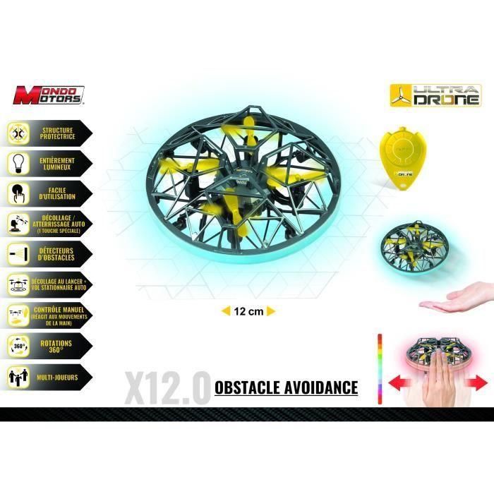 Mondo Motors MON8001011637089 Ultradrone X12 Dron radiocontrolado con Sensores de Obstáculos, 12cm Diámetro 4