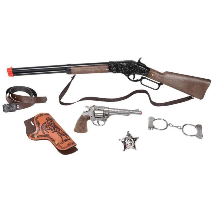 Rifle winschester con pistola y accesorios 8 tiros 77x23x5 cm 2 Rifle winschester con pistola y accesorios 8 tiros 77x23x5 cm 2