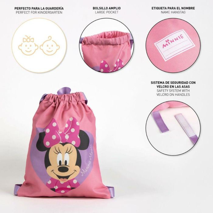 Cerdá Saquito Escolar Minnie PINK 27 x 33 x 1 cm para Niños +3 Años 3 Cerdá Saquito Escolar Minnie PINK 27 x 33 x 1 cm para Niños +3 Años 3