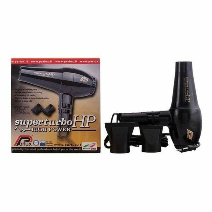 Parlux SuperTurbo HP 2400 Secador de Pelo Profesional 2400W con Tecnología Iónica Anti-Frizz, Motor AC y Boquilla Concentradora