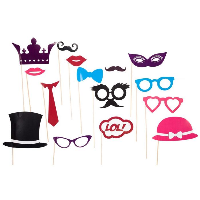 Mister Gadget Juego 15 Palitos Foto Postureo con Accesorios para Fiestas y Eventos 3 Mister Gadget Juego 15 Palitos Foto Postureo con Accesorios para Fiestas y Eventos 3