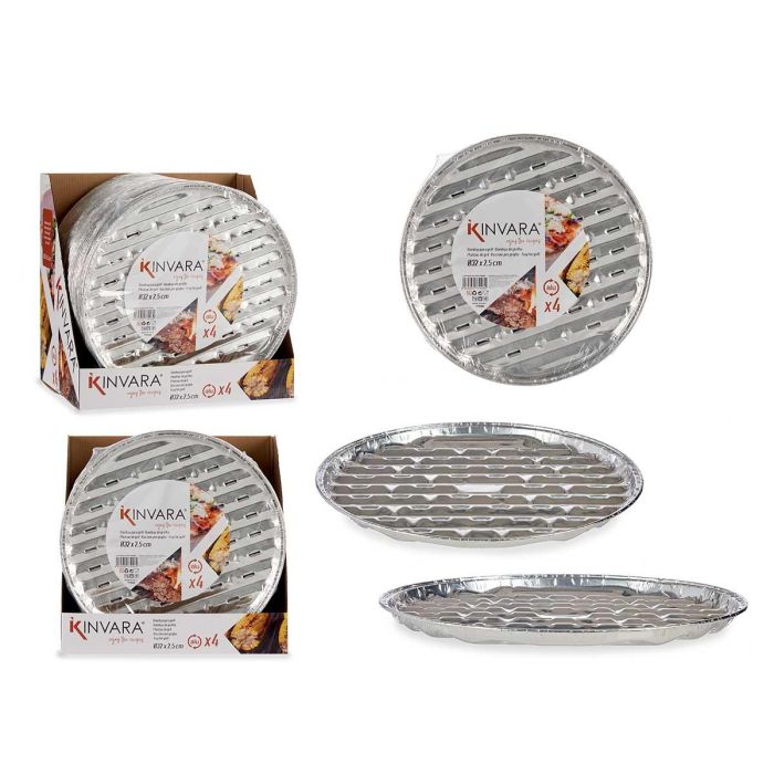 Set 4 Bandejas Grill Pizza Aluminio Redo Kinvara 32X3CM (24 Unidades) Set 4 Bandejas Grill Pizza Aluminio Redo Kinvara 32X3CM (24 Unidades)