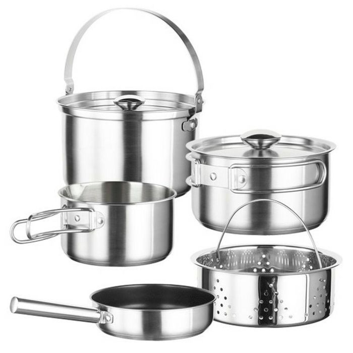 Batería de Cocina Inoxibar KAMPING 61117 Acero 7 Piezas Batería de Cocina Inoxibar KAMPING 61117 Acero 7 Piezas