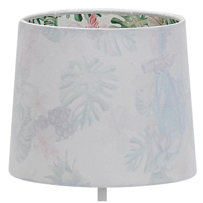 DKD Home Decor Lámpara de Sobremesa Tropical de Cerámica y Poliéster Multicolor 16x33x16 cm E14 Pack 4 Unidades Surtidas 1