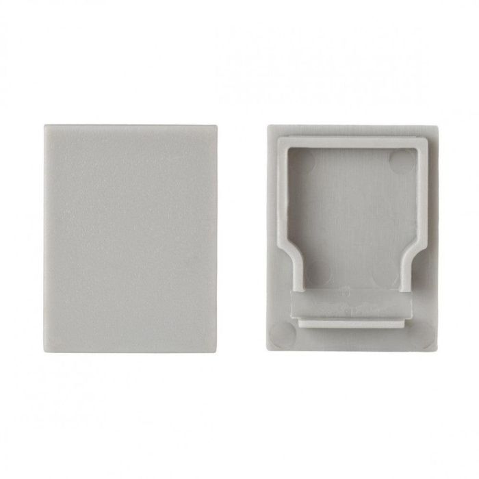 Greenice LLE-ALP028Rl Tapón Final para Perfiles LED, Ideal para Líneas de Luz Empotrables Decorativas