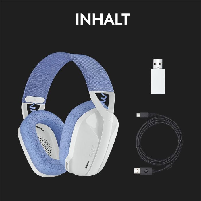 Logitech Auriculares G435 Gaming Inalámbricos Bluetooth/LIGHTSPEED, Sonido Envolvente, Micrófono Integrado, Blanco 10 Logitech Auriculares G435 Gaming Inalámbricos Bluetooth/LIGHTSPEED, Sonido Envolvente, Micrófono Integrado, Blanco 10